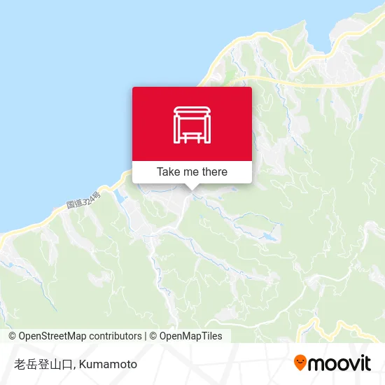 老岳登山口 map
