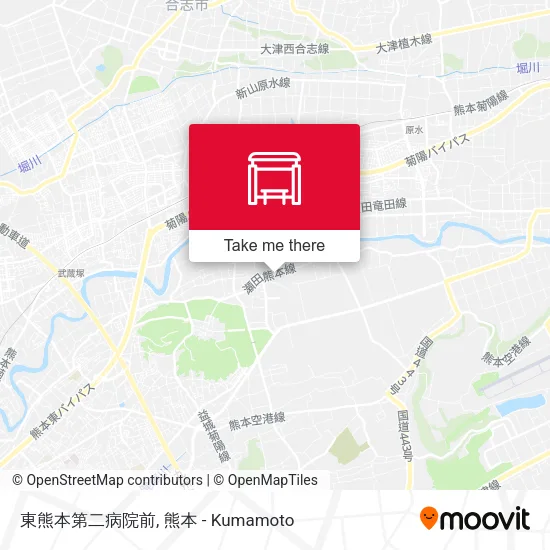 東熊本第二病院前 map