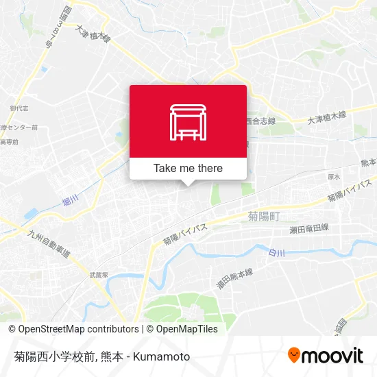 菊陽西小学校前 map