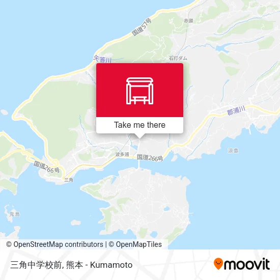 三角中学校前 map