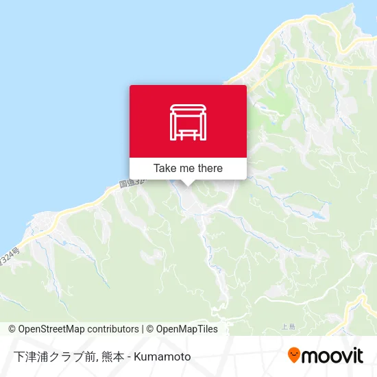下津浦クラブ前 map