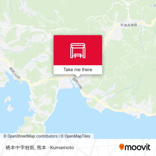 栖本中学校前 map