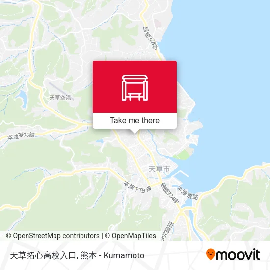 天草拓心高校入口 map