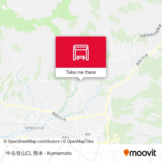 中岳登山口 map