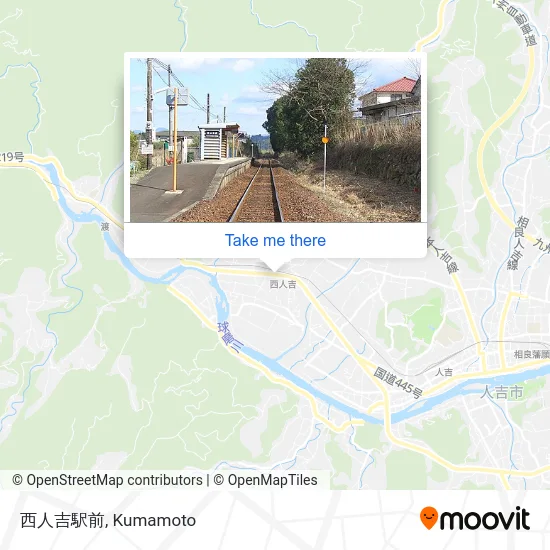 Nishi-Hitoyoshi Station-mae map
