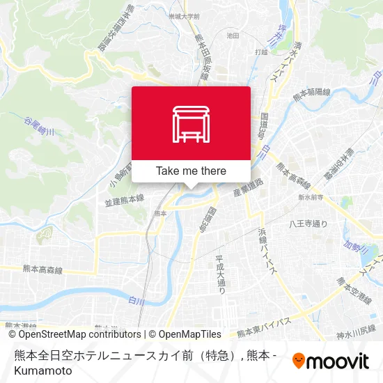 熊本全日空ホテルニュースカイ前（特急） map