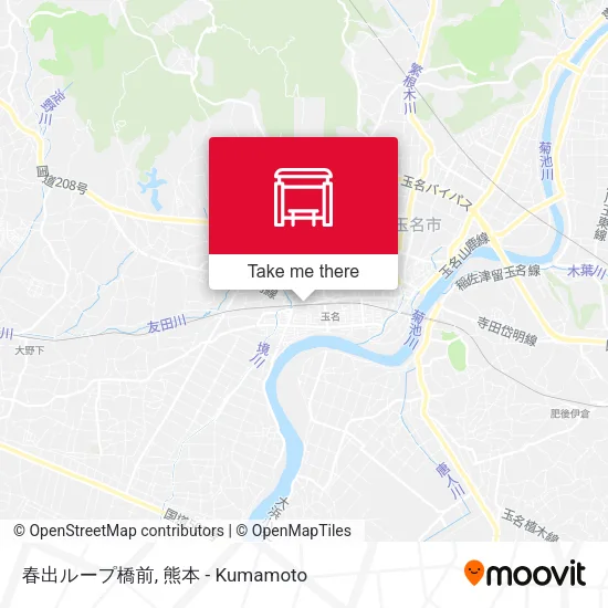 春出ループ橋前 map