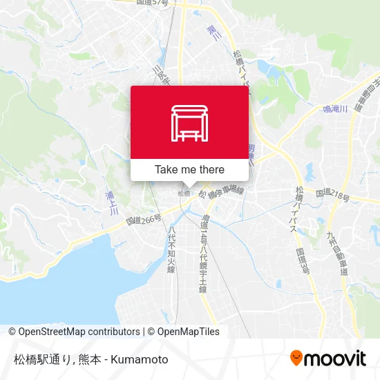 松橋駅通り map