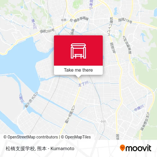 松橋支援学校 map