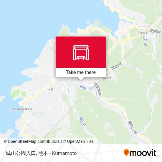城山公園入口 map