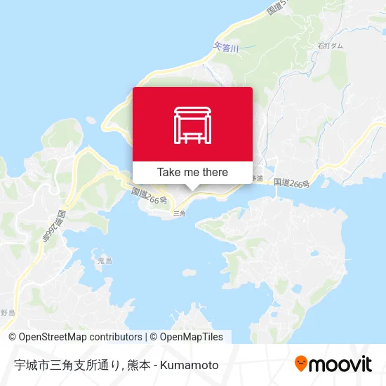 宇城市三角支所通り map