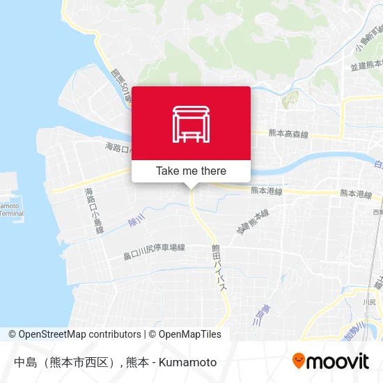 中島（熊本市西区） map