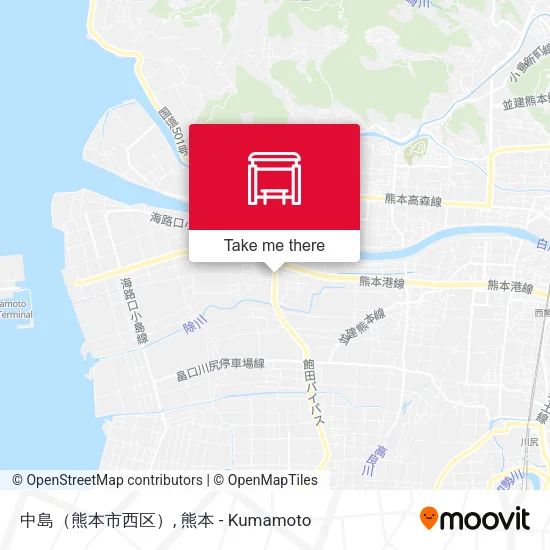 中島（熊本市西区） map