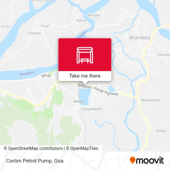 Corlim Petrol Pump map