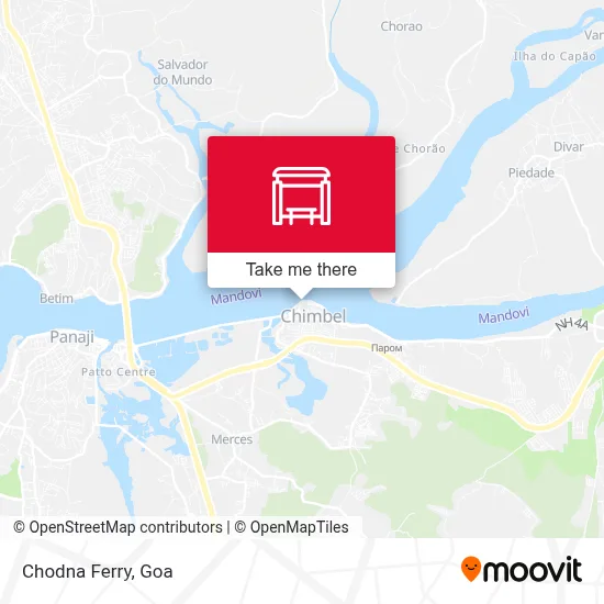 Chodna Ferry map