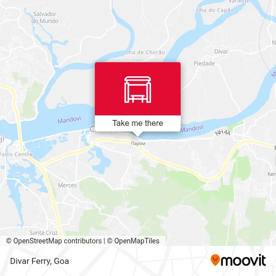 Divar Ferry map