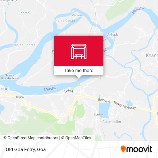 Old Goa Ferry map