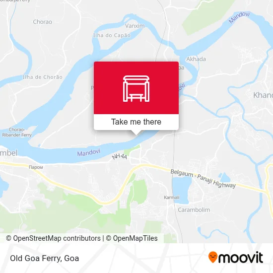 Old Goa Ferry map