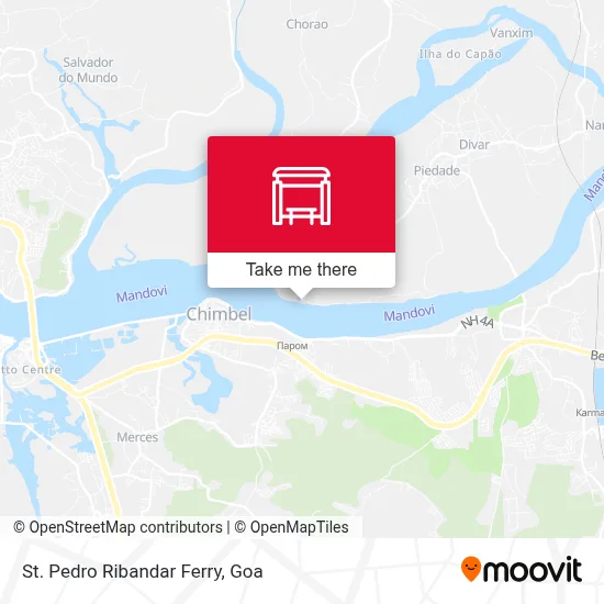 St. Pedro Ribandar Ferry map