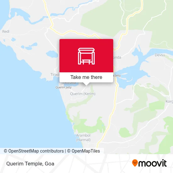 Querim Temple map