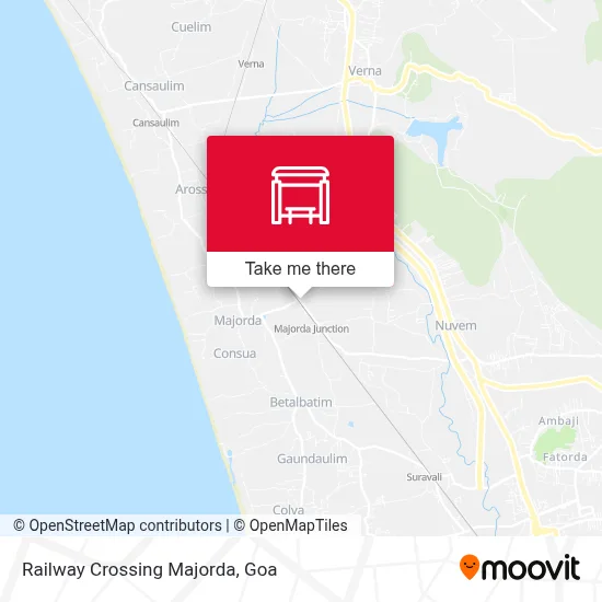 Railway Cross. Majorda map