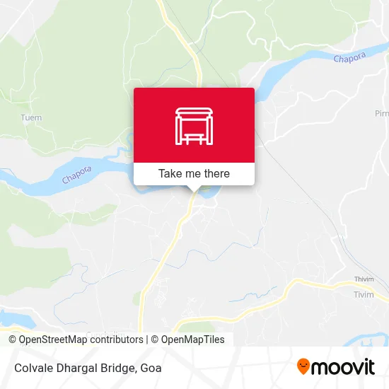 Colvale Dhargal Bridge map