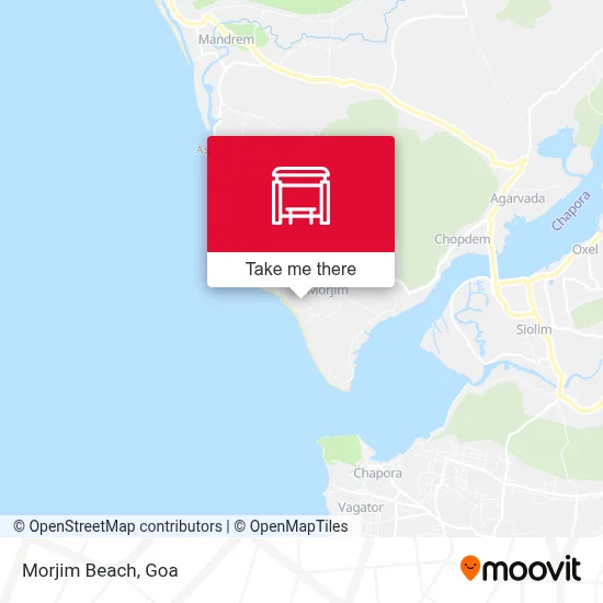 Morjim Beach map
