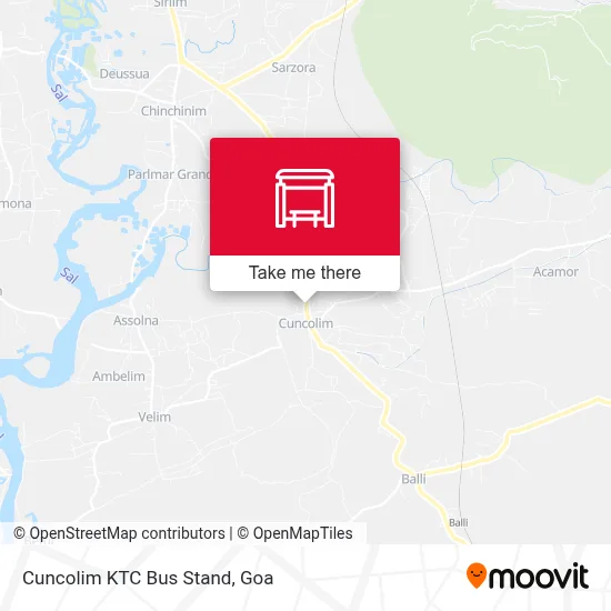 Cuncolim Ktc Bus Stand map