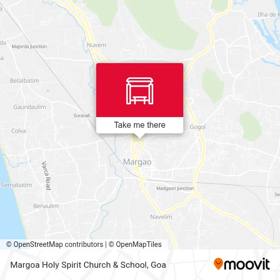 Margoa Holy Spirit Church & School map