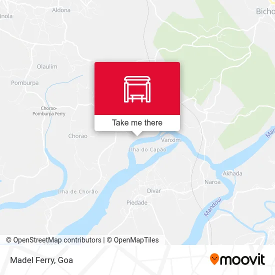 Madel Ferry map