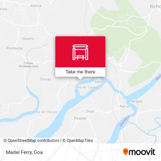 Madel Ferry map