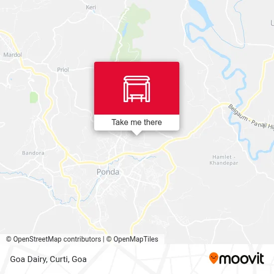 Goa Dairy, Curti map
