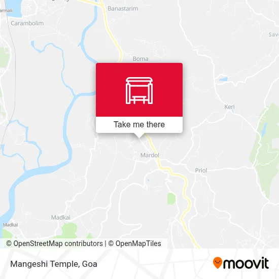Mangeshi Temple map
