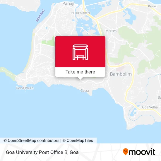 Goa University Post Office B map