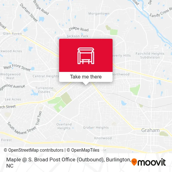 Maple @ S. Broad Post Office (Outbound) map