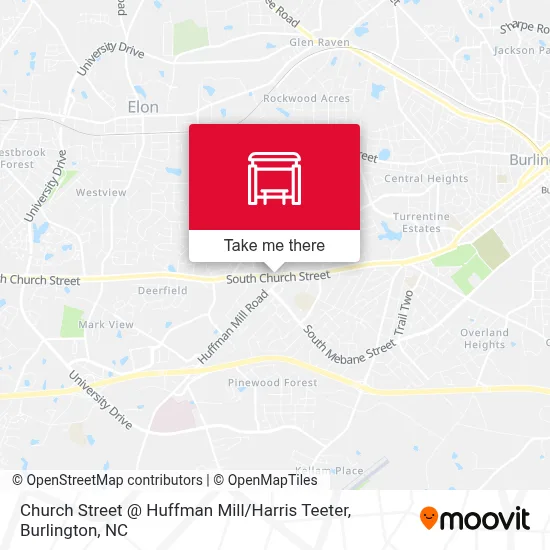 Church Street @ Huffman Mill / Harris Teeter map