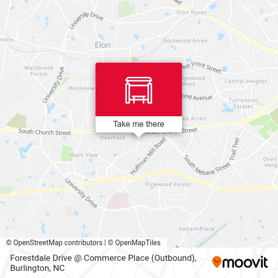 Forestdale Drive @ Commerce Place (Outbound) map