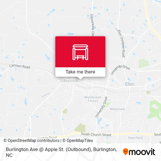 Burlington Ave @ Apple St. (Outbound) map