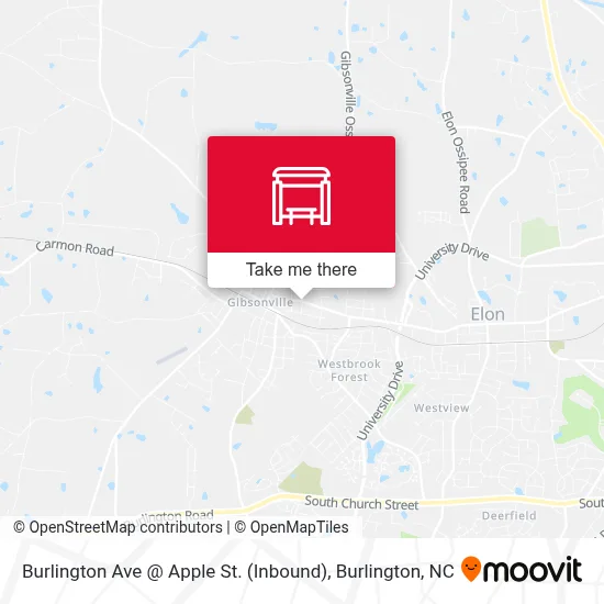 Burlington Ave @ Apple St. (Inbound) map