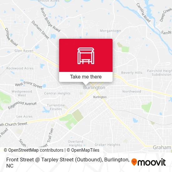 Front Street @ Tarpley Street (Outbound) map