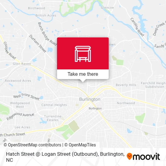 Hatch Street @ Logan Street (Outbound) map