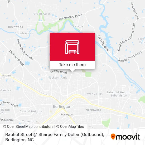 Rauhut Street @ Sharpe Family Dollar (Outbound) map