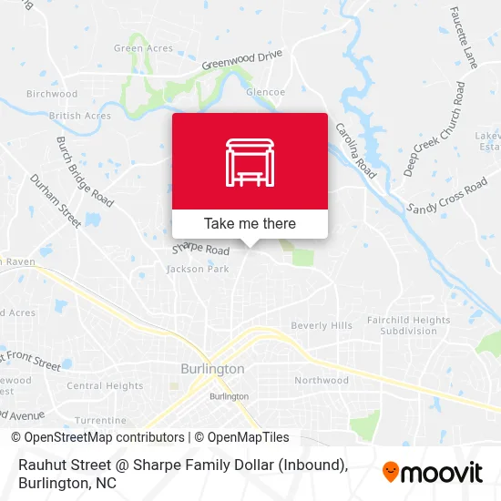 Rauhut Street @ Sharpe Family Dollar (Inbound) map