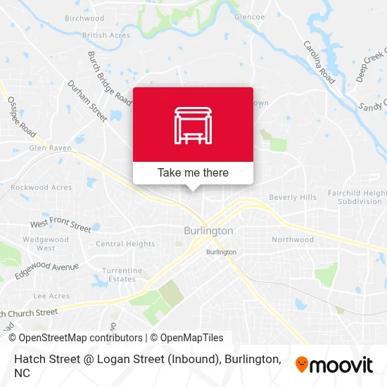 Hatch Street @ Logan Street (Inbound) map