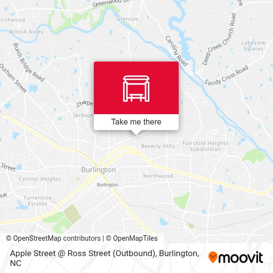 Apple Street @ Ross Street (Outbound) map