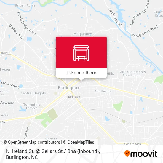 N. Ireland St. @ Sellars St./ Bha (Inbound) map
