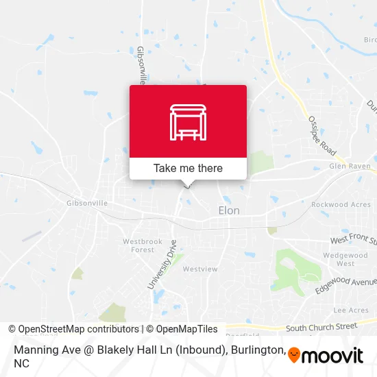 Manning Ave @ Blakely Hall Ln (Inbound) map