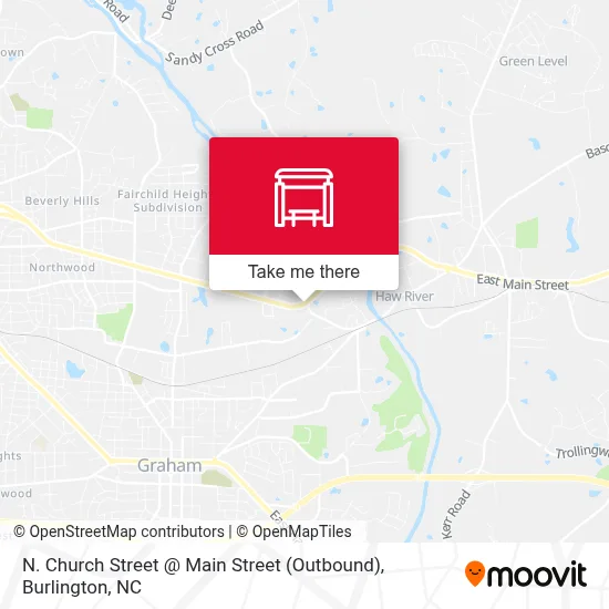 N. Church Street @ Main Street (Outbound) map