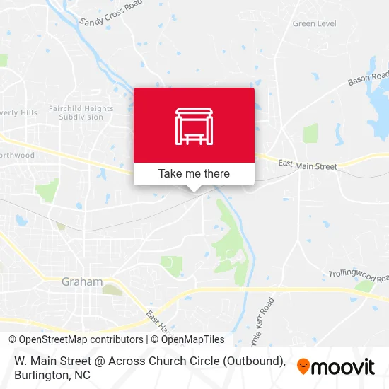 W. Main Street @ Across Church Circle (Outbound) map