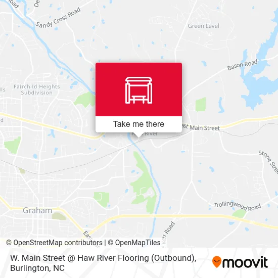 W. Main Street @ Haw River Flooring (Outbound) map